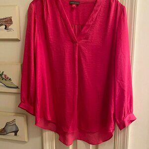 Vince Camuto Silky Hot Pink Blouse